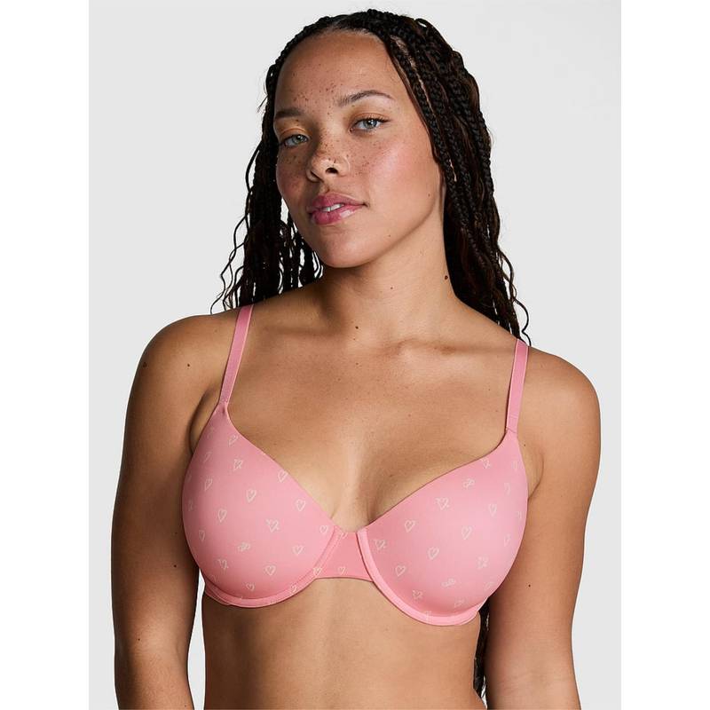 Victoria's Secret Pink Wear Everywhere Wear Everywhere Lightly Lined T-Shirt Bra Pink (32A)