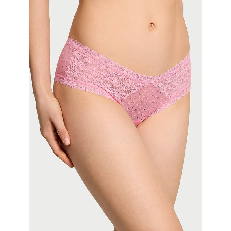Victoria's Secret The Lacie Daisy Lace Cheeky Panty Pink (XS)