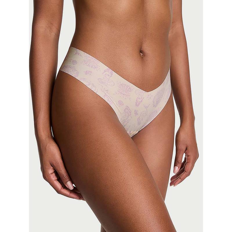 Victoria's Secret Off White Printed Thong Panty (XL)
