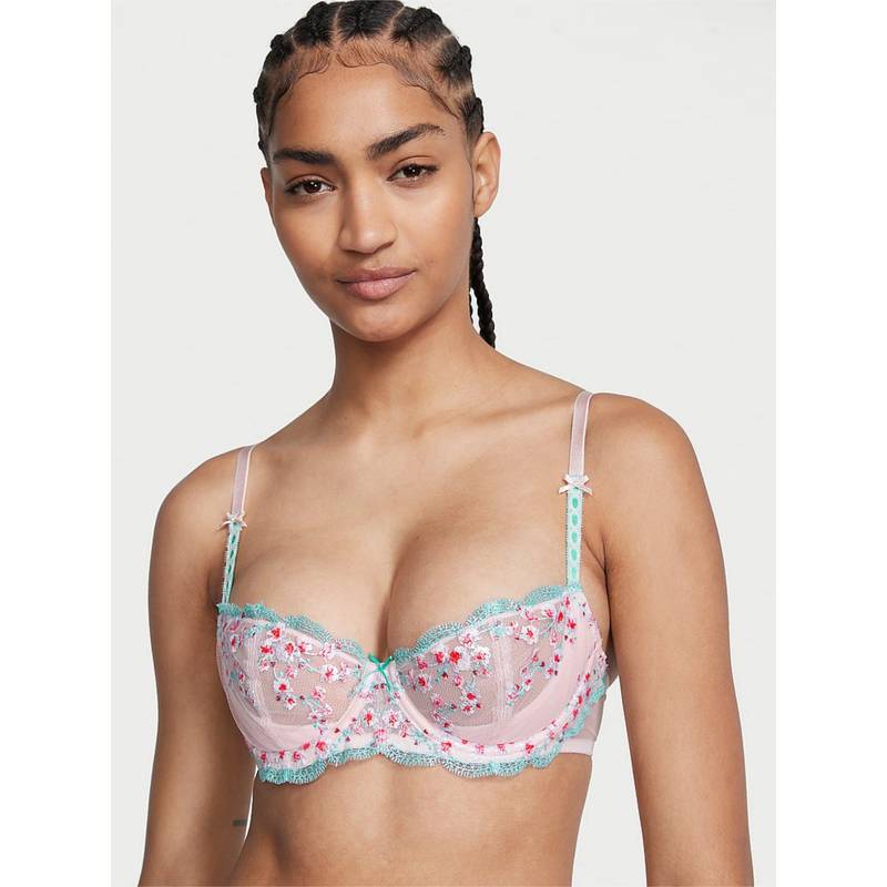 Victoria's Secret Multi-Color Dream Angels Wicked Unlined Cherry Blossom Balconette Bra (32DDD)