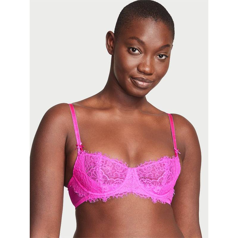 Victoria's Secret Pink Dream Angels Wicked Unlined Lace Balconette Bra (32D)