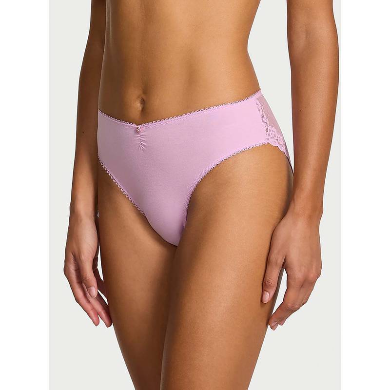 Victoria's Secret Purple Self Design Regular Brief Panty (S)