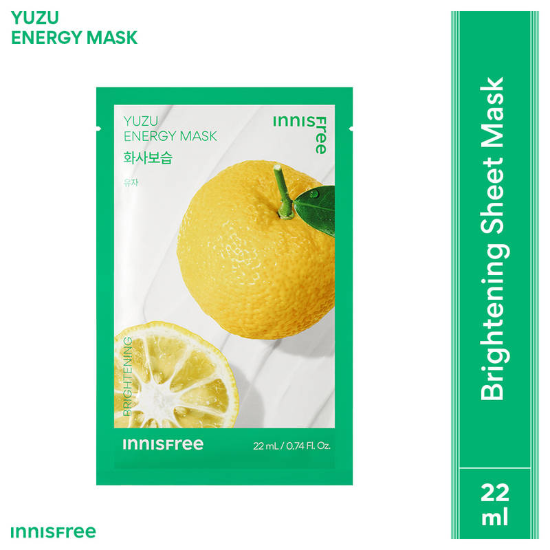 Innisfree Yuzu Cream Energy Sheet Mask - Brightening & Radiant Skin