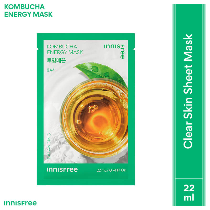 Innisfree Kombucha Energy Sheet Mask - Revitalizing & Glow Boosting