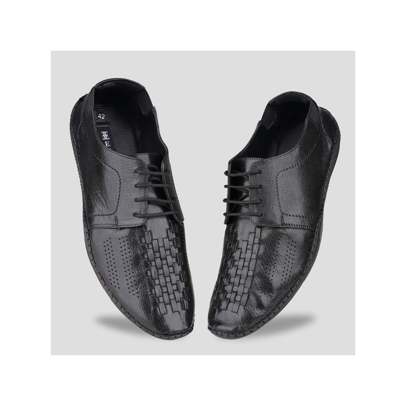 EZOK Black Formal Leather Shoes for Men (UK 10)