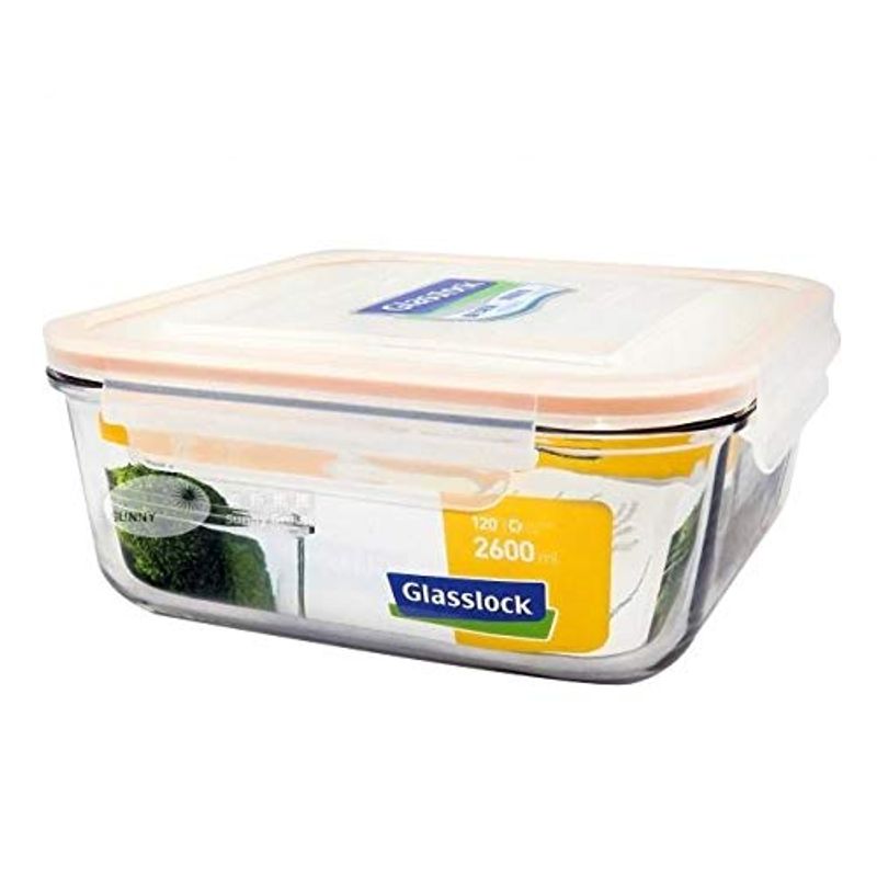 Glasslock Airtight Break Resistant Food Storage Container,Microwave