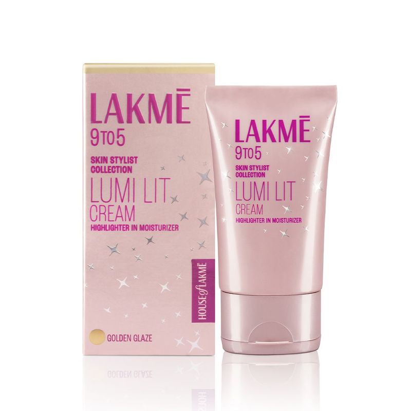 Lakme Lumi Lit Cream Moisturizer + Highlighter with Niacinamide & Hyaluronic Acid - Gold