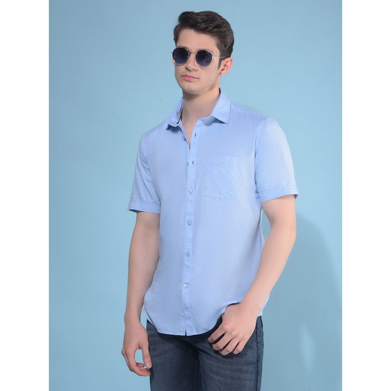 CRIMSOUNE CLUB Men Blue Cotton Casual Shirt (XL)