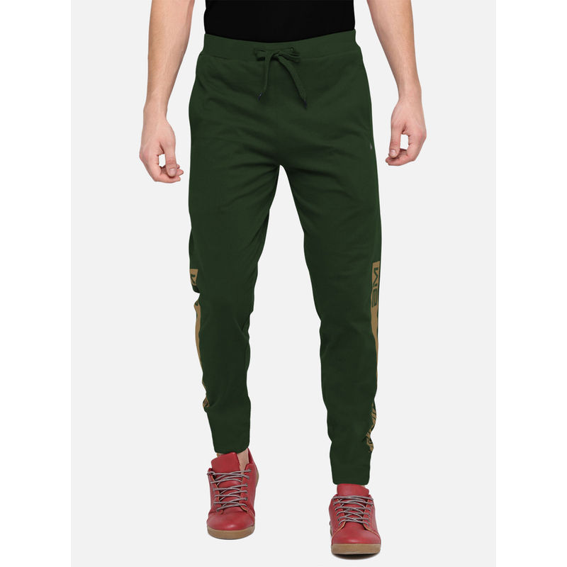 BULLMER Men Green Athleisure Sportswear Track Pants (2XL)