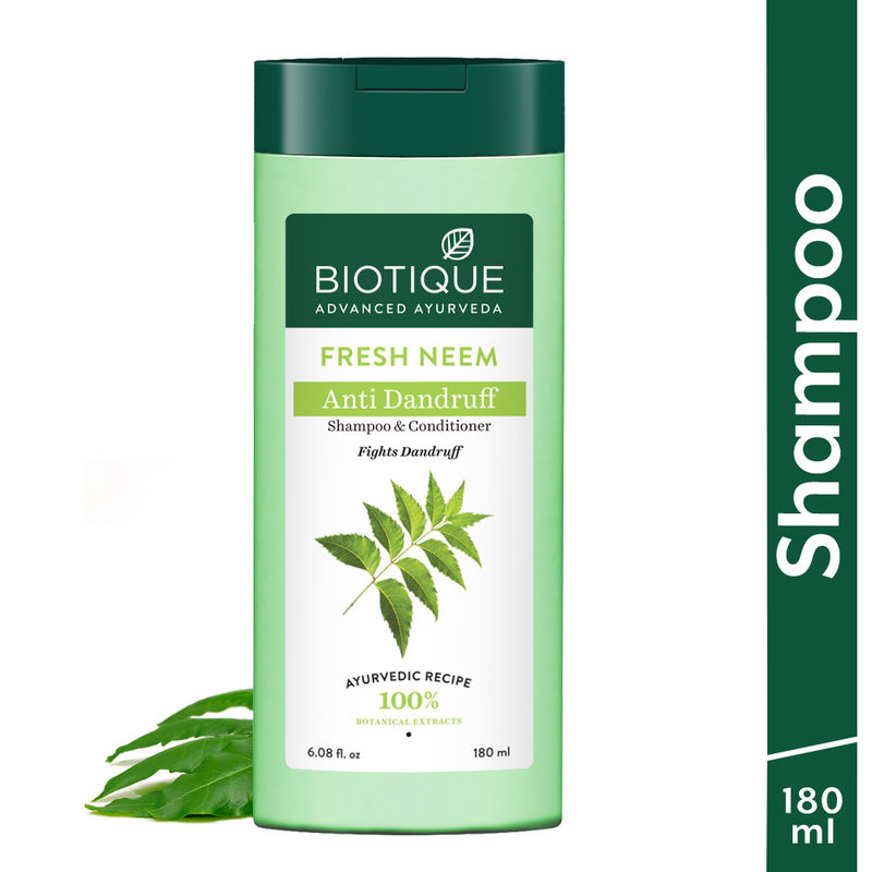 Biotique Fresh Neem Anti-Dandruff Shampoo With Conditioner