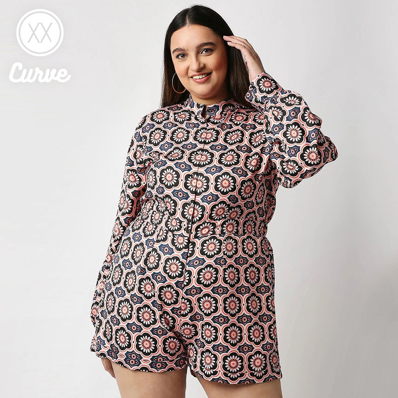 Twenty Dresses by Nykaa Fashion Curve Floral Madness Playsuit (2XL)