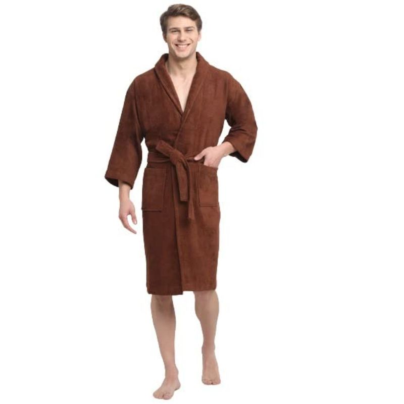 Creeva Brown 100% Cotton Bath Robe (M)