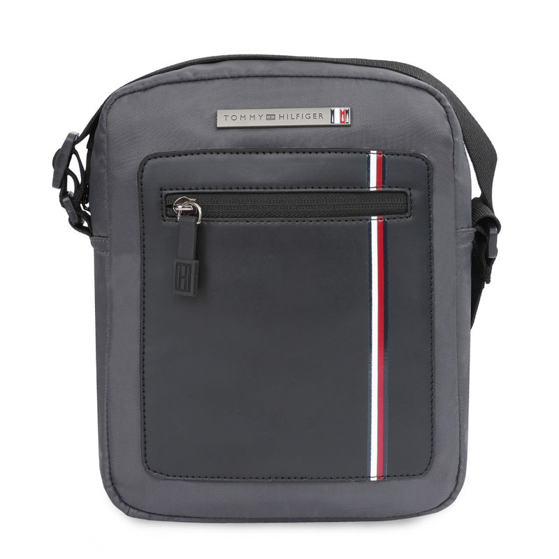 Buy Tommy Hilfiger Nelson Unisex Polyester Crossbody Bags & Cases-Grey ...