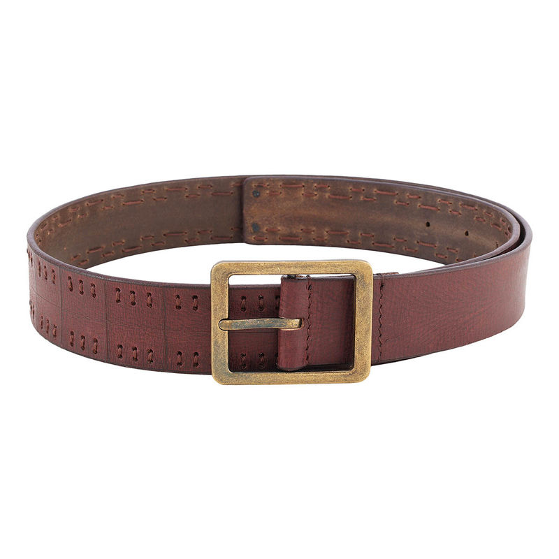 Aditi Wasan Brown Casual Genuine Leather Belt for Men, Brown (30)Brown Casual Genuine Leather Belt for Men, Brown (30)