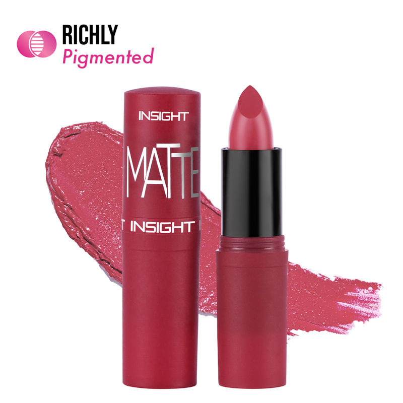 Insight Cosmetics Matte Lipstick, 1 Stroke Application, Long Lasting - A6 First Love