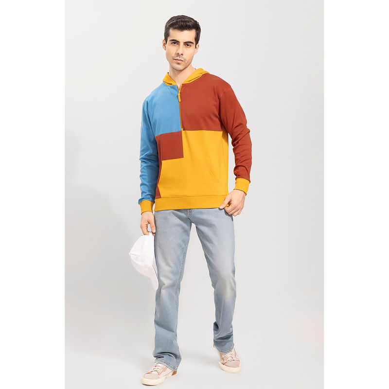 Snitch Multi-Color Hooded Colorblock Sweatshirt (S)
