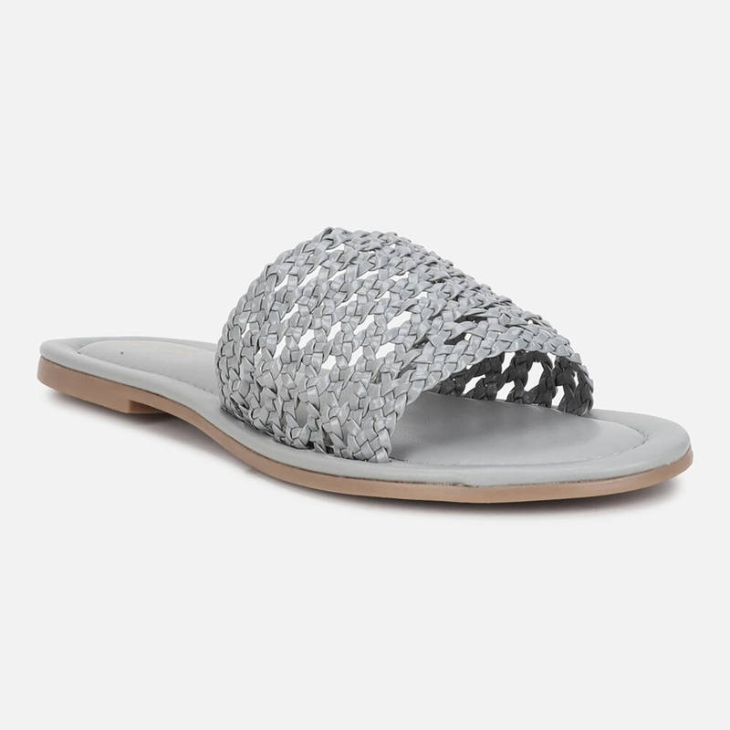 Van Heusen Women Grey Flats (UK 4)