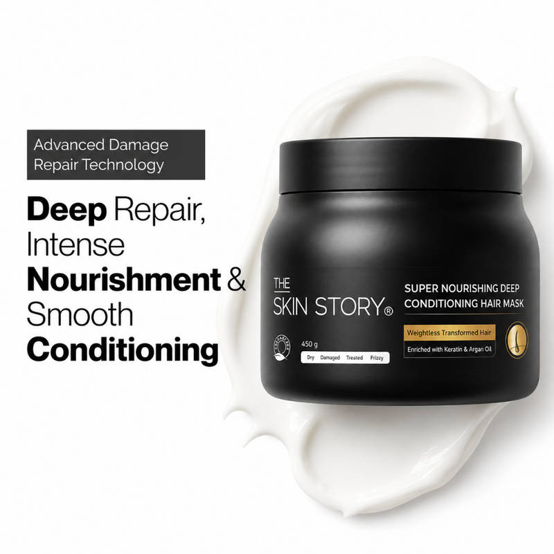 The Skin Story Sulphate Free Keratin Protein Hair Mask For Dry Frizzy Damaged Hair Spa Conditioner