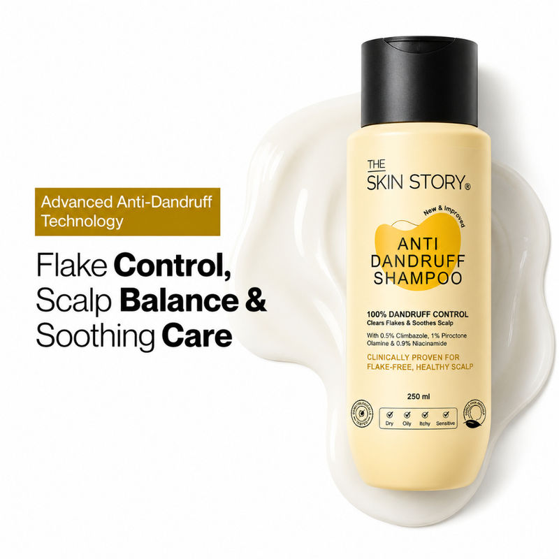 The Skin Story Paraben Free Anti Dandruff Shampoo For Scalp Cleansing Dandruff Control Soothes Itch