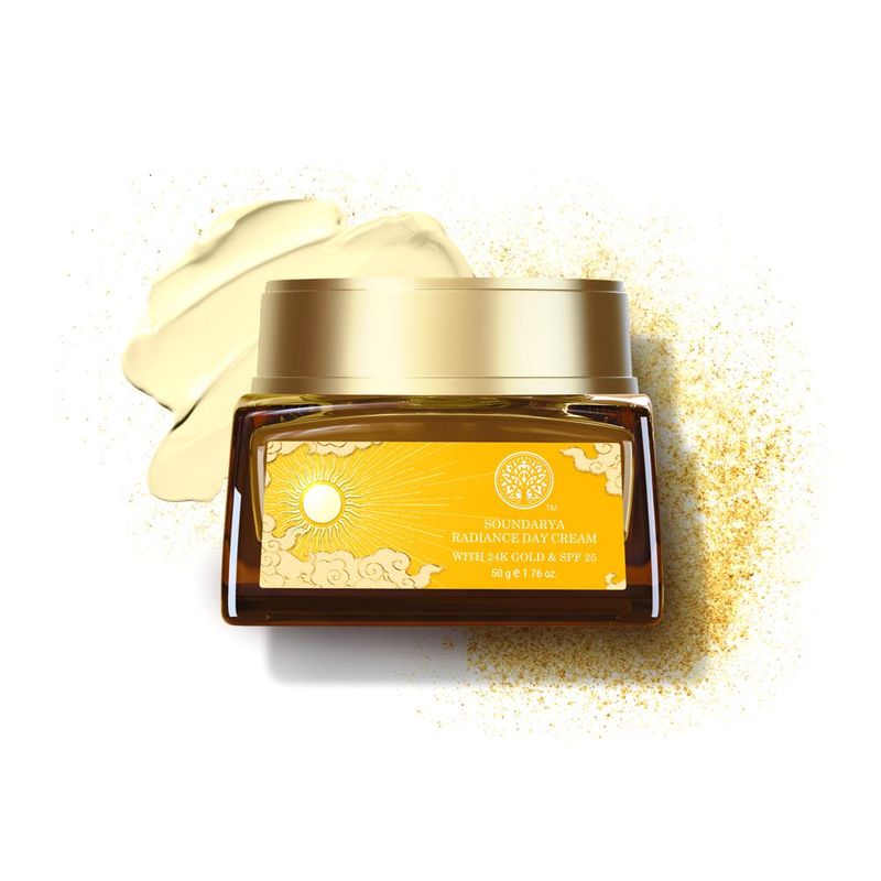 Forest Essentials Soundarya Radiance Day Cream with 24K Gold & SPF 25, Anti Ageing Moisturiser