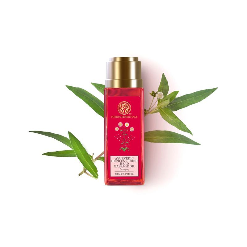 Forest Essentials Ayurvedic Herb Enriched Head Massage Oil Bhringraj - Anti Dandruff Hair Oil