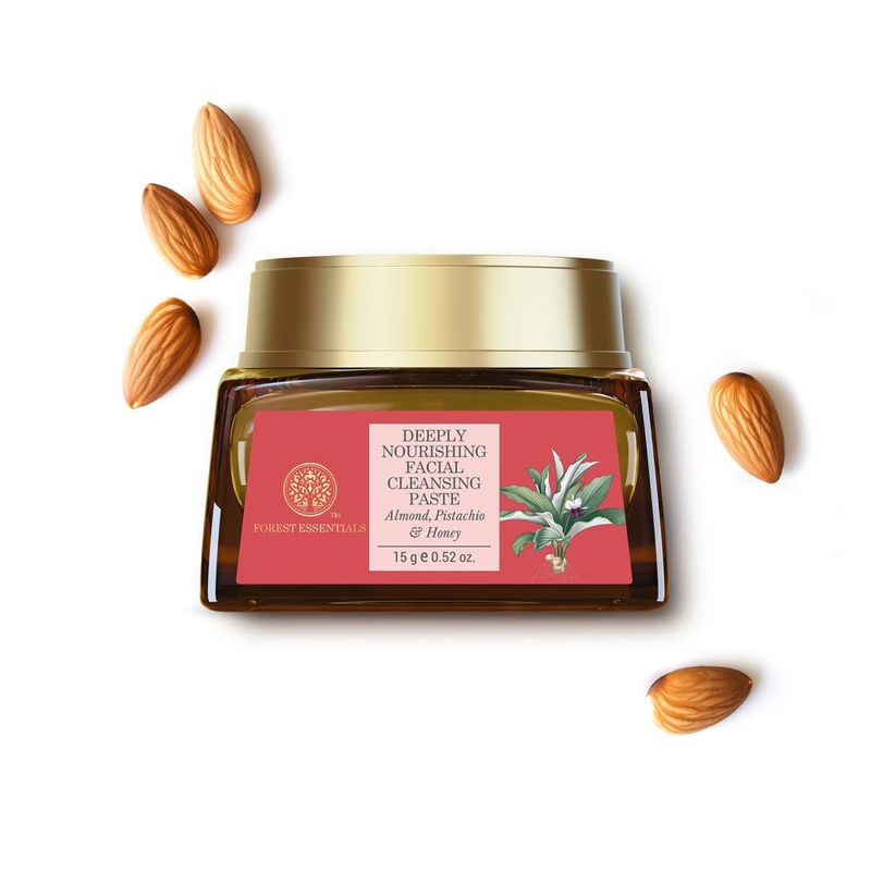 Forest Essentials Facial Cleansing Paste For Dry Skin - Almond Pistachio & Honey Face Scrub