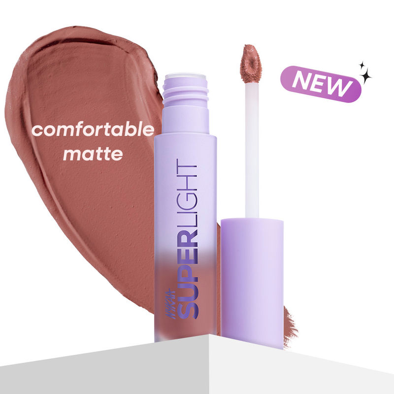 Nykaa Superlight Lip Cloud Airy Mousse Matte Liquid Lipstick for Lip & Cheek - Toffee Tonic