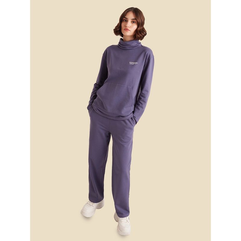 Muvazo High Neck Craze Trendter Sweatshirt and Pant Co-Ord (Set of 2) (XS)