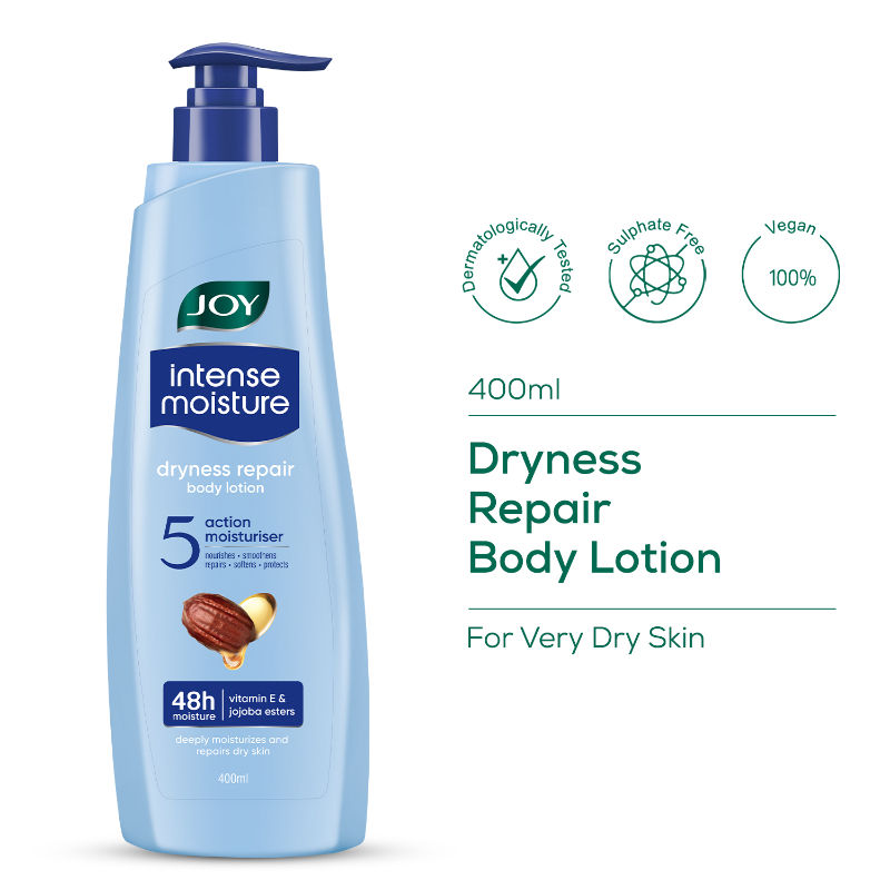 Joy Intense Moisture Dryness Repair Body Lotion - Vitamin E & Jojoba, 48Hr Softness