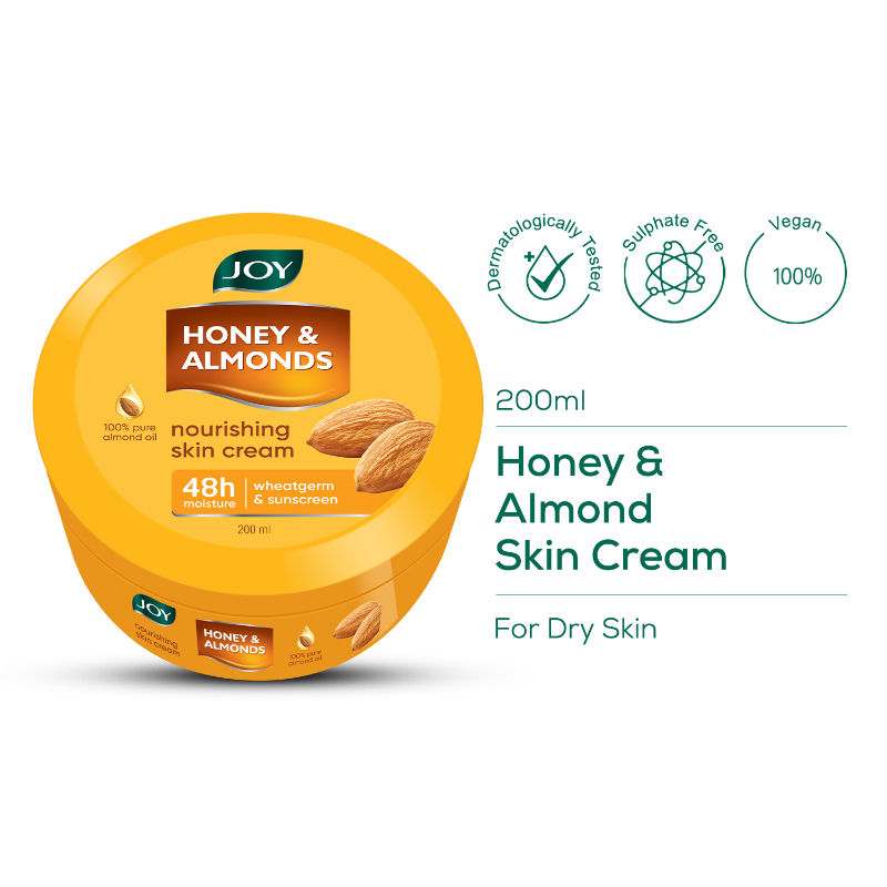 Joy Honey & Almonds Body & Skin Cream For Summers With Wheatgerm Oil For Deep Nourishmen