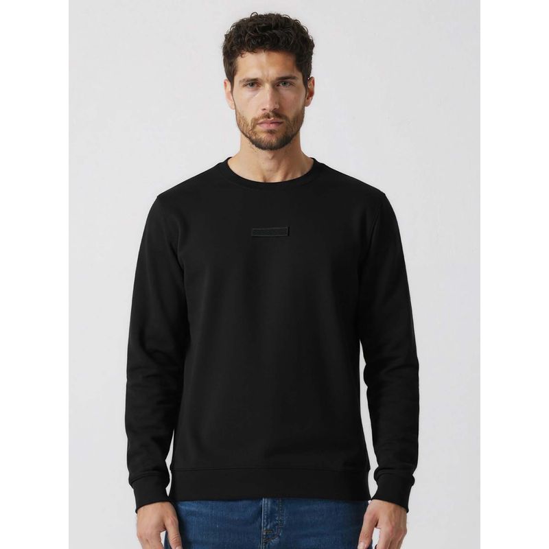 DaMENSCH Men Black Classic Sweatshirt (M)