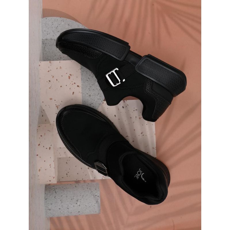 Jove Women Black Solid Sneakers (EURO 36)