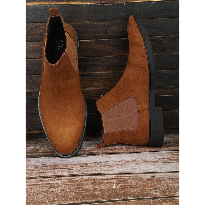 Carlton London Solid Tan Chelsea Boots (EURO 45)
