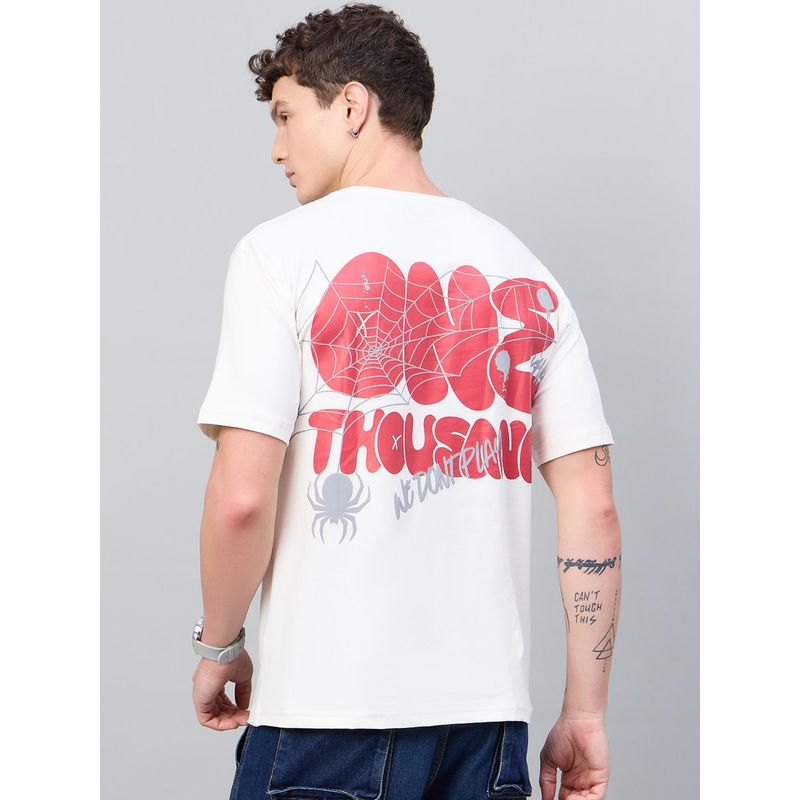 98 Degree North Off White Drop Shoulder T-Shirt (S)