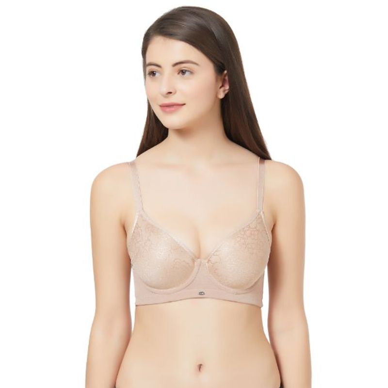 SOIE Semi Covered Padded Wired Bra - SHEER TAUPE (32C)