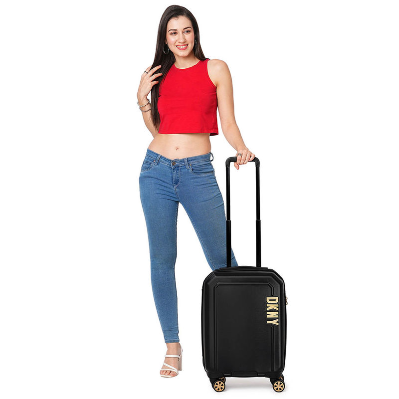 DKNY Clean Cut Range Black Hard 20 Small Luggage S