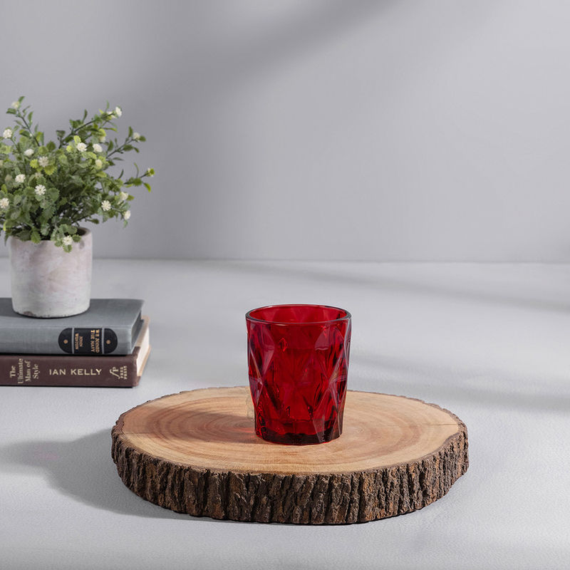 Pure Home + Living Set Of 6 Red Elegant Glass Tumbler Buy Pure Home