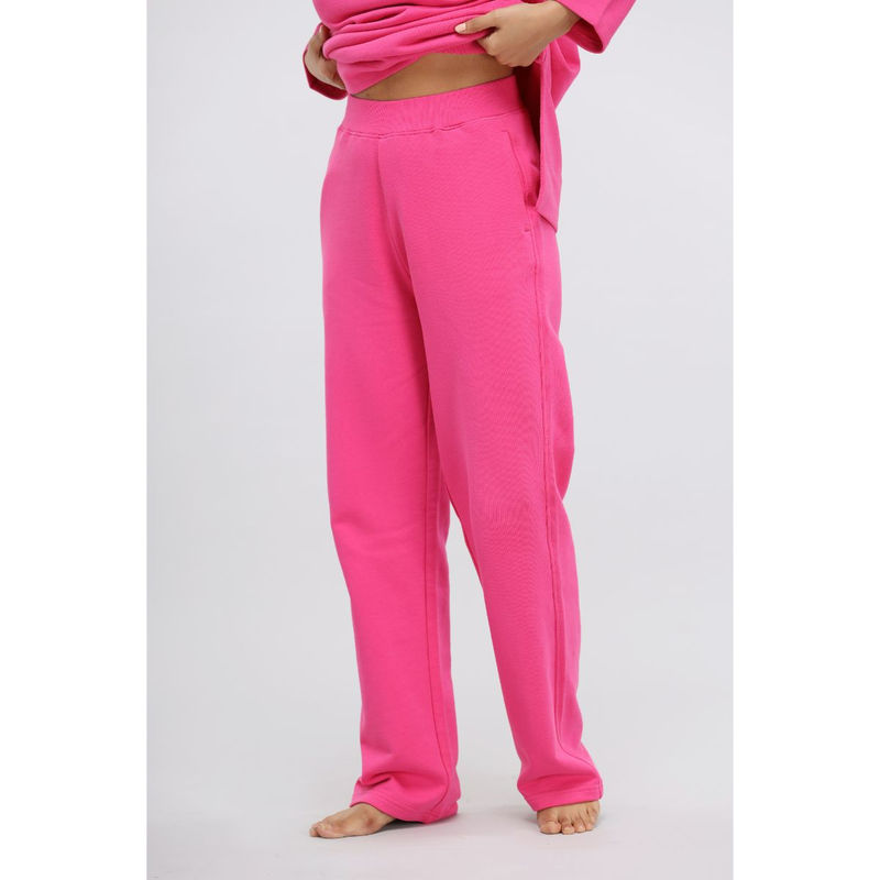 NeceSera Pink Yarrow Terry Straight Travel Pant (XL)