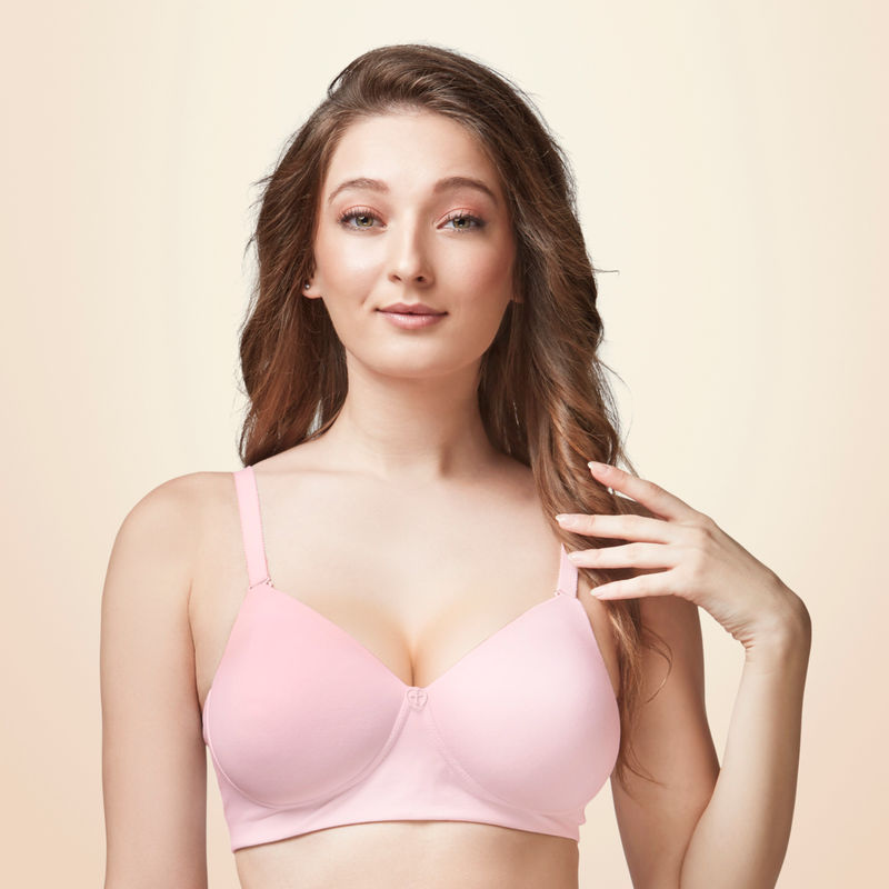 Trylo Vivanta Lightly-padded Full Coverage T-shirt Bra - Pink (40D)