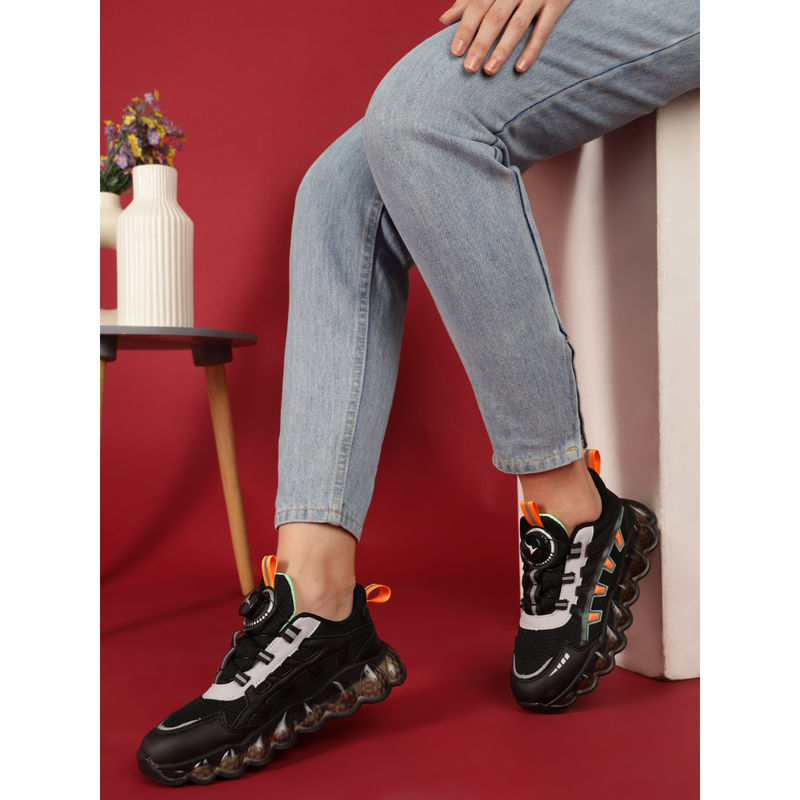 Truffle Collection Women Black Solid Casual Sneakers (UK 3)