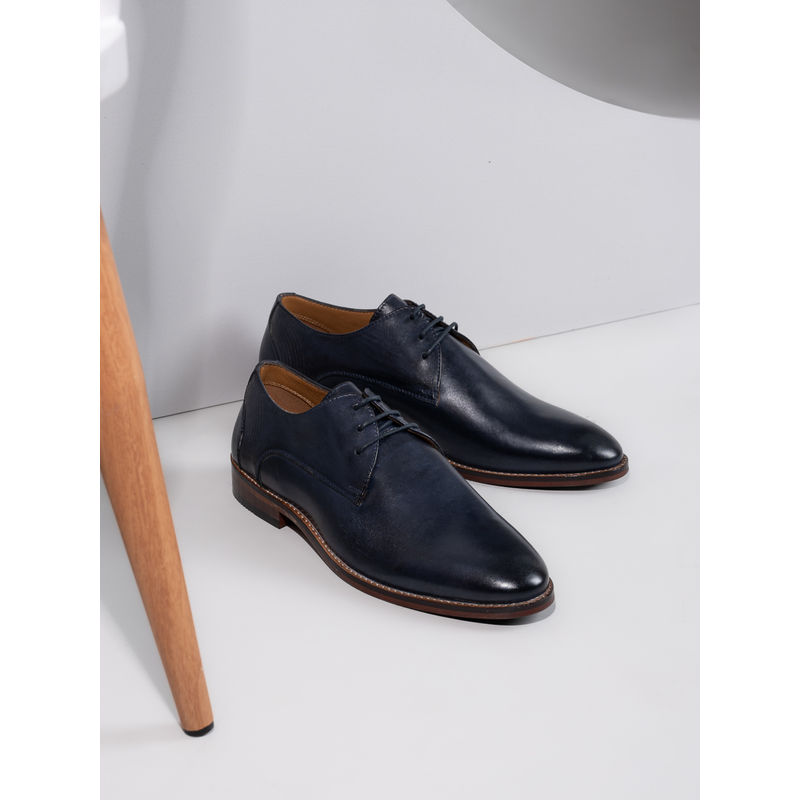 Alberto Torresi Genuine Leather Navy Blue Office Dress Formal Derbies (EURO 41)