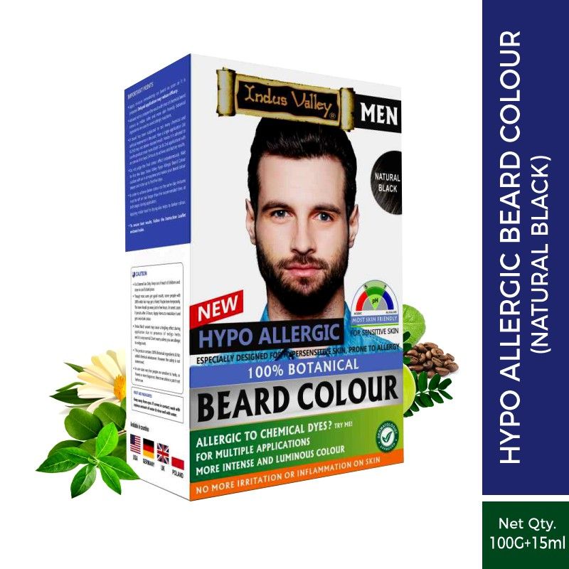 Indus Valley Men Hypo Allergic Beard Colour - Natural Black