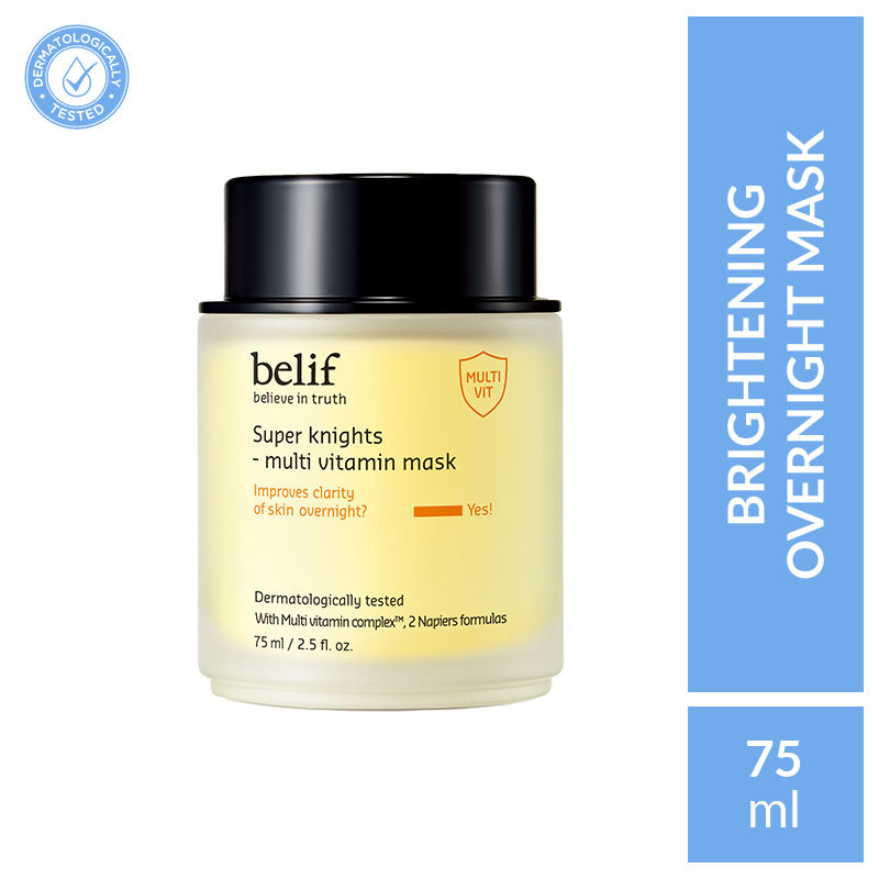 belif Super Knights Korean Multi Vitamin Sleeping Mask- Hydrating Vegan Night Cream with Niacinamide