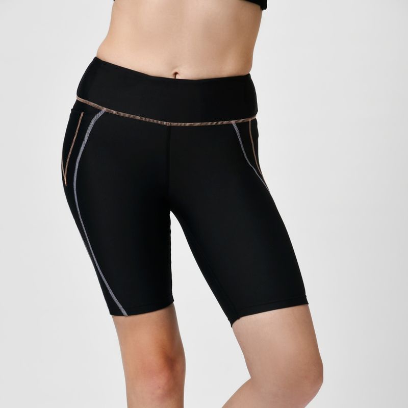 Aastey Tic Tac Cycling Shorts with Pockets Twilight Black (XXS)