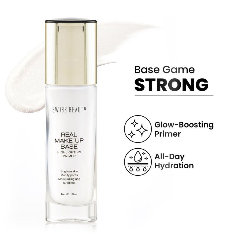 Swiss Beauty Real Make-Up Base Highlighting Primer , Brighten Skin , Modify Pore - 01 Natural Tint