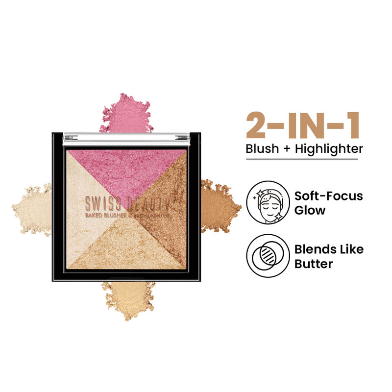 Swiss Beauty Baked Blusher & Highlighter - 05
