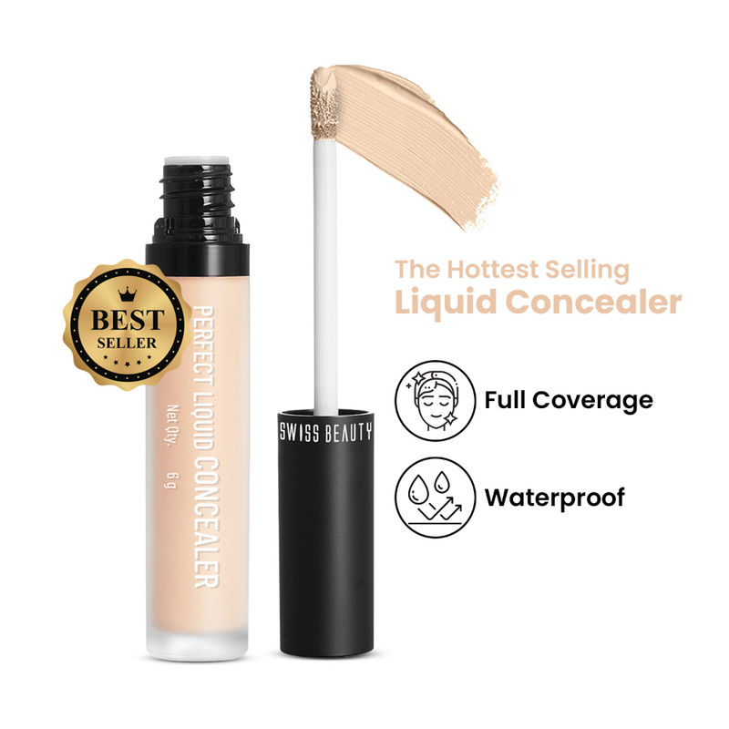 Swiss beauty Full CoverageLiquid Concealer With Jojoba Oil - 04 Medium Beige