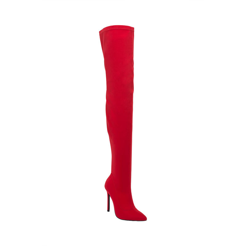 truffle-collection-red-lycra-pointed-toe-toe-thigh-high-boot-buy