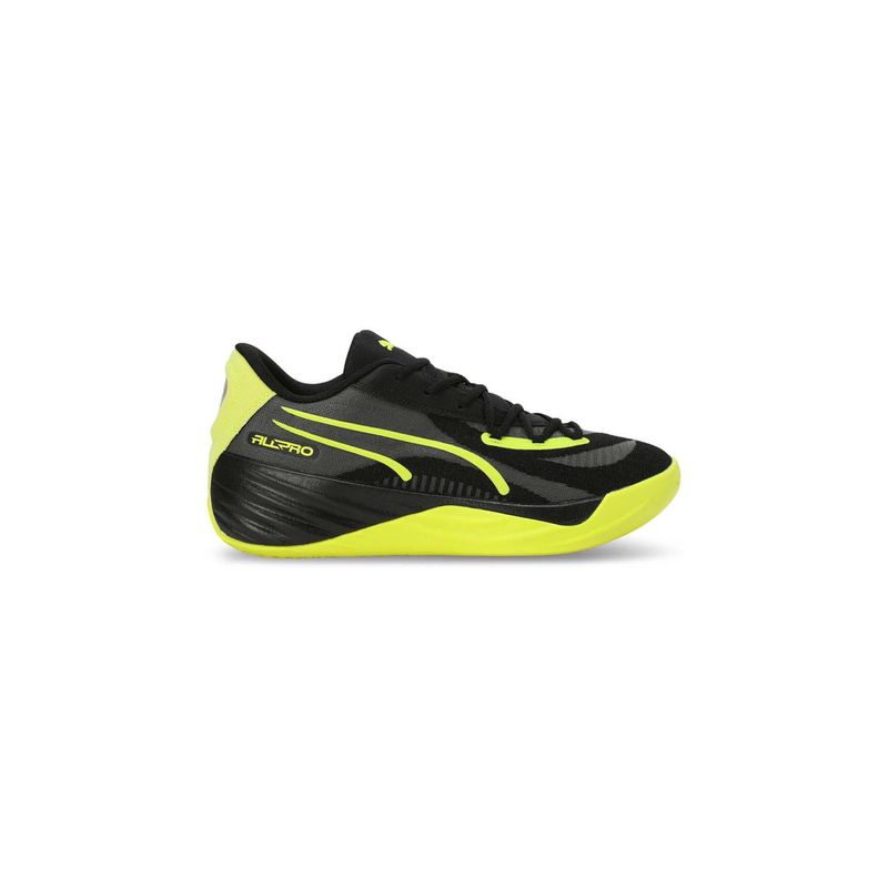 Puma All-Pro Nitro Unisex Black & Yellow Basketball Shoes (UK 6.5)