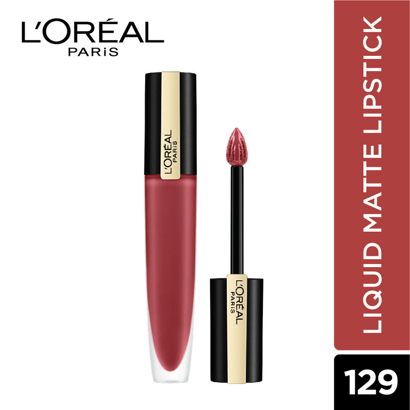 L'Oreal Paris Rouge Signature Matte Liquid Lipstick - 129 I Lead